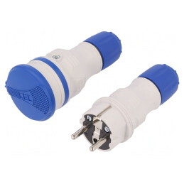 Conector alimentare AC tată-mamă 250VAC 16A