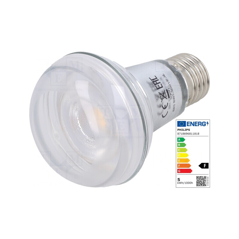 Lampă LED E27 4.5W 2700K 345lm Alb Cald | Electronic-mag.ro | Componente Electronice