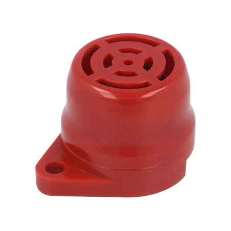 Semnalizator acustic buzer roșu 10-28V 75dB IP34 | Electronic-mag.ro | Componente Electronice