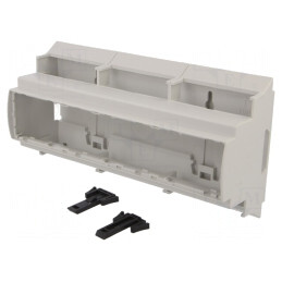 Carcasă pentru șină DIN gri 110x210x62 mm | Electronic-mag.ro | Componente Electronice