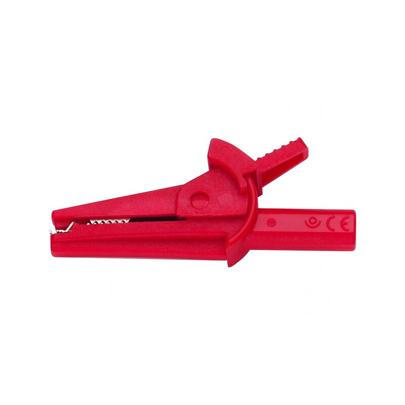 Bornă crocodil roșie 10A 600V 9mm | Electronic-mag.ro | Componente Electronice