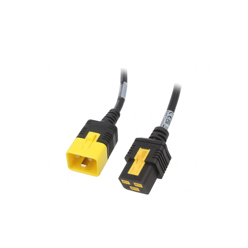 Cablu Alimentare IEC C19 Mamă la IEC C20 Tată 1m Negru | Electronic-mag.ro | Componente Electronice