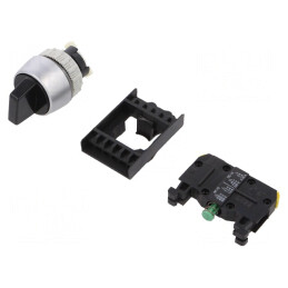Comutator Rotativ 22mm 2 NO Negru IP65 2 Pozitii | Electronic-mag.ro | Componente Electronice