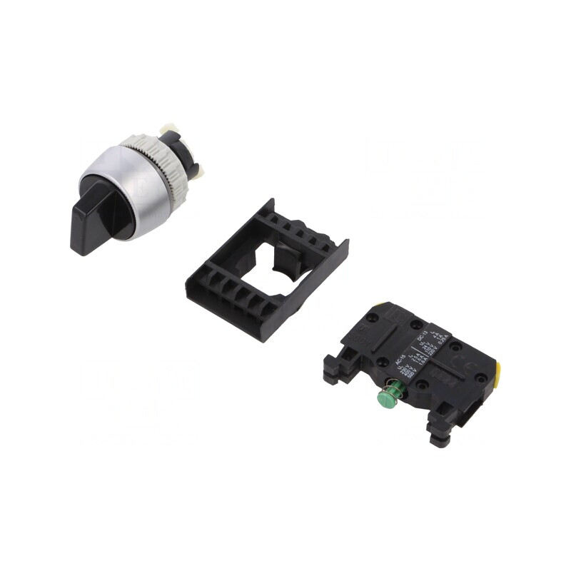 Comutator Rotativ 22mm 2 NO Negru IP65 2 Pozitii | Electronic-mag.ro | Componente Electronice