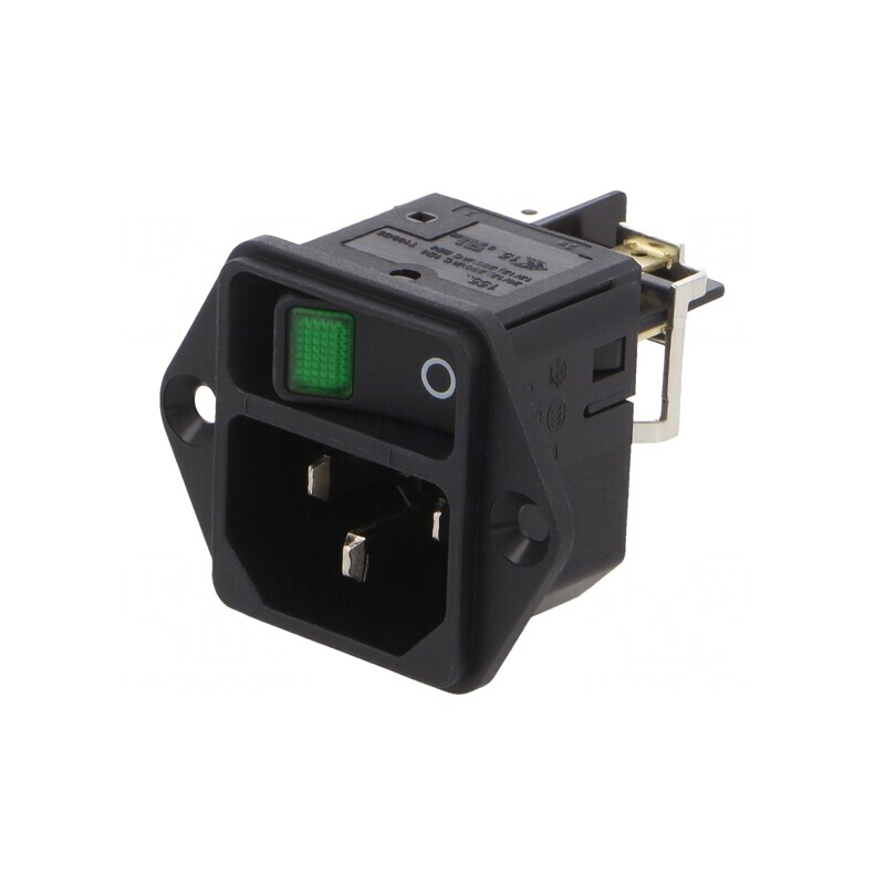 Conector Alimentare AC 15A 250V Soclu Tată IEC 60320 | Electronic-mag.ro | Componente Electronice
