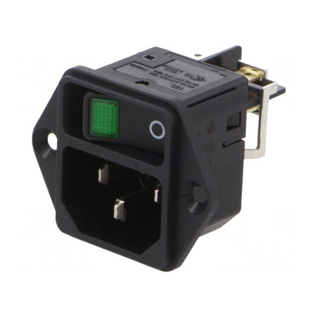 Conector Alimentare AC 15A 250V Soclu Tată IEC 60320 | Electronic-mag.ro | Componente Electronice