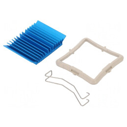 Radiator extrudat BGA albastru 35mm x 35mm | Electronic-mag.ro | Componente Electronice