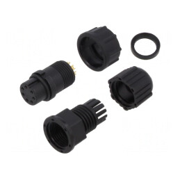 Conector circular mamă 7 pini tip baionetă | Electronic-mag.ro | Componente Electronice