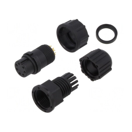 Conector circular mamă 7 pini tip baionetă | Electronic-mag.ro | Componente Electronice