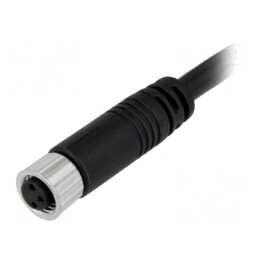 Conector M8 5m Mamă 3 PIN Drept cu Manșon și Cabluri | Electronic-mag.ro | Componente Electronice