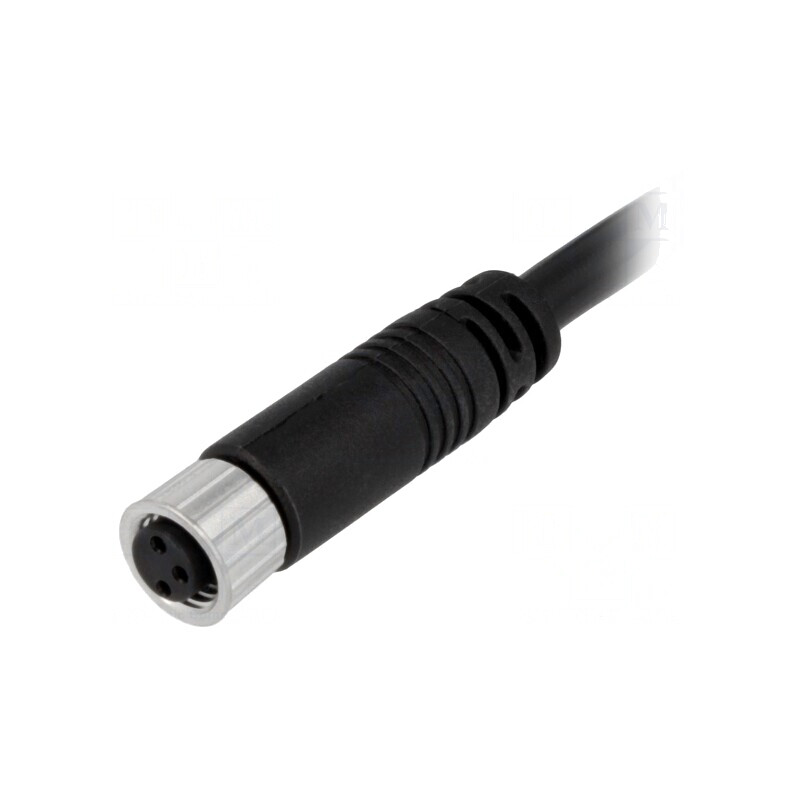 Conector M8 5m Mamă 3 PIN Drept cu Manșon și Cabluri | Electronic-mag.ro | Componente Electronice
