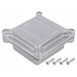 Carcasă Aluminiu Naturală IP67 96x96x45mm | Electronic-mag.ro | Componente Electronice