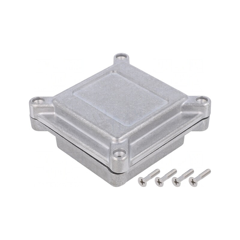 Carcasă Aluminiu Naturală IP67 96x96x45mm | Electronic-mag.ro | Componente Electronice