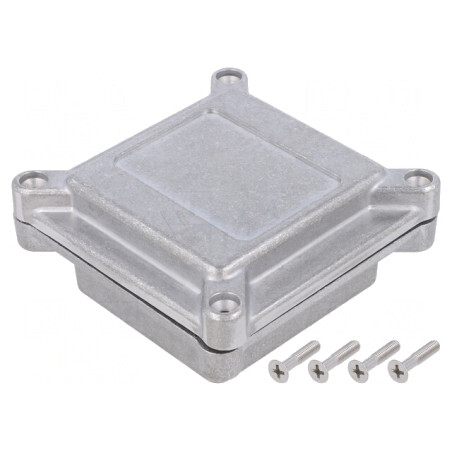 Carcasă Aluminiu Naturală IP67 96x96x45mm | Electronic-mag.ro | Componente Electronice