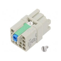 Conector Femelă Han Q 12/0 cu Șurub IP65/67 | Electronic-mag.ro | Componente Electronice
