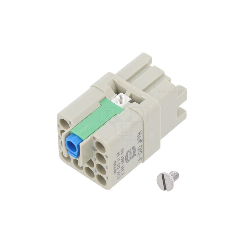 Conector Femelă Han Q 12/0 cu Șurub IP65/67 | Electronic-mag.ro | Componente Electronice