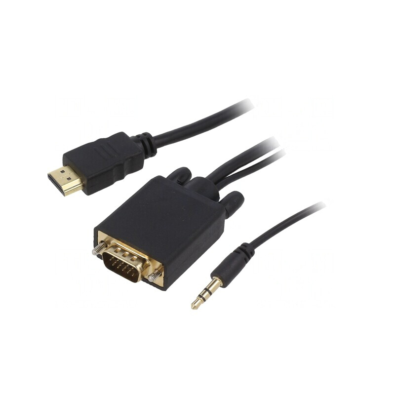Cablu HDMI la VGA cu Jack 3.5mm