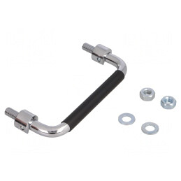 Manetă Oțel Cromat 43mm x 120mm x 10mm Fixare Șurub M8 | Electronic-mag.ro | Componente Electronice