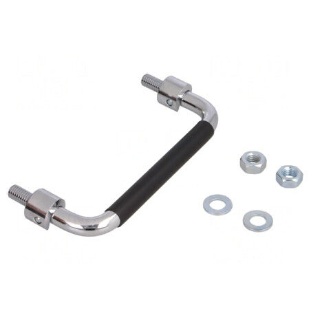 Manetă Oțel Cromat 43mm x 120mm x 10mm Fixare Șurub M8 | Electronic-mag.ro | Componente Electronice