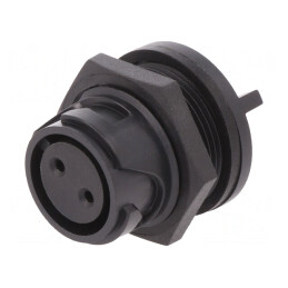 Conector Circular Soclu Mamă 2 PIN Aurit THT Buccaneer 4000 | Electronic-mag.ro | Componente Electronice