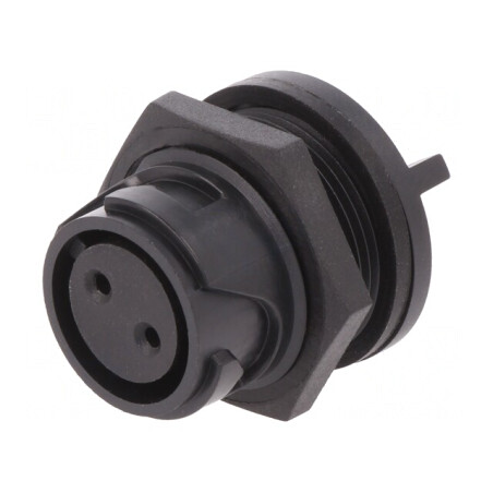 Conector Circular Soclu Mamă 2 PIN Aurit THT Buccaneer 4000 | Electronic-mag.ro | Componente Electronice