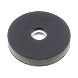 Magnet: fix; neodim; H: 6mm; 75N; Ø: 31mm; Diam.orif.fix: 6mm