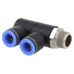 Distribuitor Plug-in Alamă Nichelată 0.95-15bar PBT 0-60°C | Electronic-mag.ro | Componente Electronice