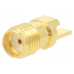 Mufă SMA mamă margine 50Ω SMT aurită | Electronic-mag.ro | Componente Electronice