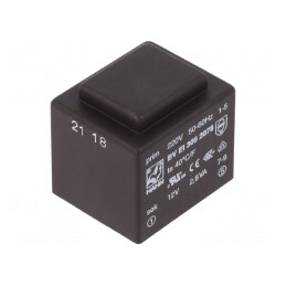 Transformator încapsulat 2,8VA 220V 12V PCB | Electronic-mag.ro | Componente Electronice