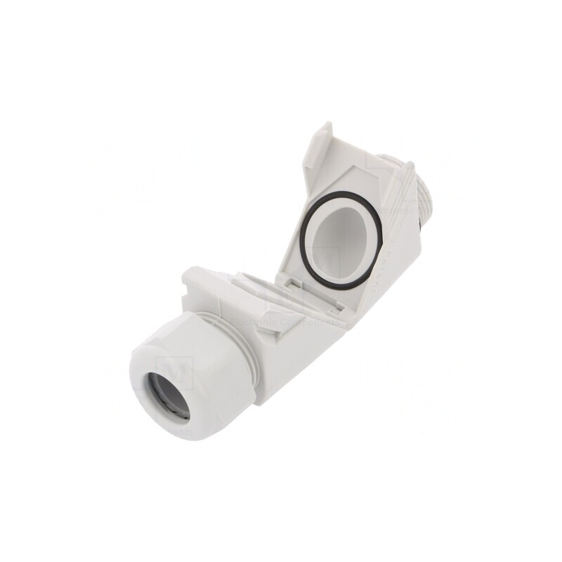 Garnitură de etanşare în unghi PG21 IP68 poliamidă gri | Electronic-mag.ro | Componente Electronice