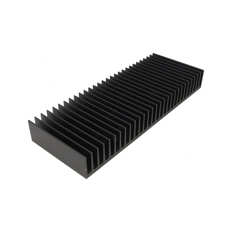 Radiator Extrudat Negru 75mm x 200mm x 25mm | Electronic-mag.ro | Componente Electronice