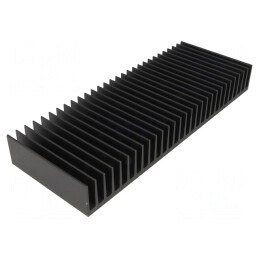 Radiator Extrudat Negru 75mm x 200mm x 25mm | Electronic-mag.ro | Componente Electronice