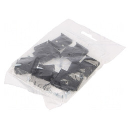 Suport flexibil negru 20 buc oțel inoxidabil WIDE24 | Electronic-mag.ro | Componente Electronice