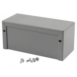 Carcasă universală aluminiu gri 56x127x56mm | Electronic-mag.ro | Componente Electronice
