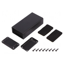 Carcasă Aluminiu Neagră 43mm x 83mm x 23mm | Electronic-mag.ro | Componente Electronice