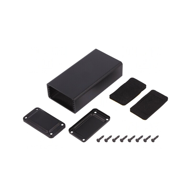 Carcasă Aluminiu Neagră 43mm x 83mm x 23mm | Electronic-mag.ro | Componente Electronice