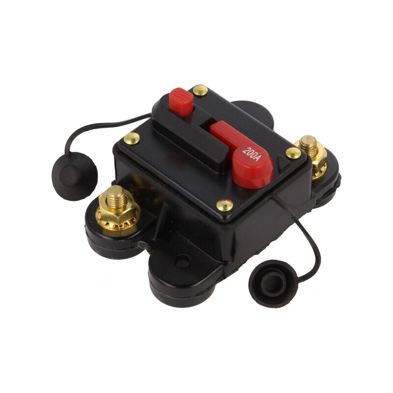 Siguranță automată auto 200A neagră 12-24VDC | Electronic-mag.ro | Componente Electronice