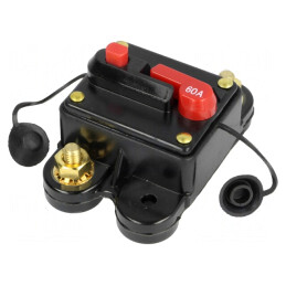 Siguranță Automată Auto 60A Neagră 12-24VDC | Electronic-mag.ro | Componente Electronice