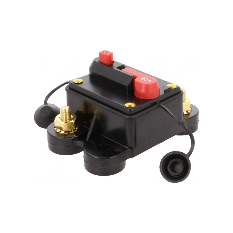 Siguranță automată auto 80A neagră 12-24VDC | Electronic-mag.ro | Componente Electronice