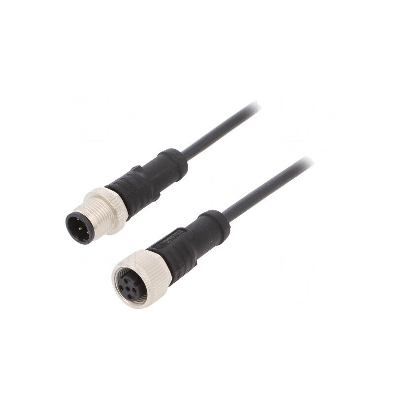 Cablu senzori automatizări M12-M12 1m | Electronic-mag.ro | Componente Electronice