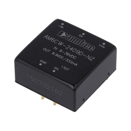 Convertor DC/DC 9-36V la 9V/-9V 6W 1x1 | Electronic-mag.ro | Componente Electronice