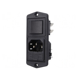 Conector Alimentare AC 10A 250VAC IEC 60320 | Electronic-mag.ro | Componente Electronice