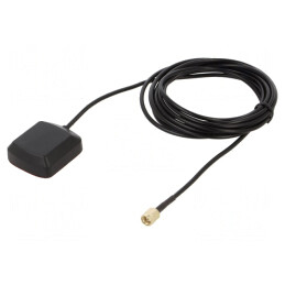 Antena GNSS GPS 2.5dBi RHCP Magnetică 25x25mm