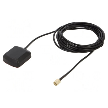 Antena GNSS GPS 2.5dBi RHCP Magnetică 25x25mm | Electronic-mag.ro | Componente Electronice
