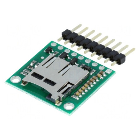 Adaptor microSD 5VDC cu şiruri pini POLOLU | Electronic-mag.ro | Componente Electronice