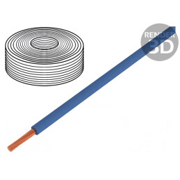 Cablu PVC Albastru 0,25mm2 50m | Electronic-mag.ro | Componente Electronice