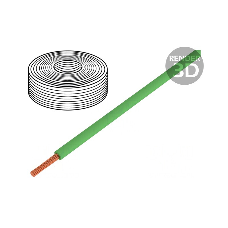Cablu litat verde 0,25mm2 PVC 50m 100V | Electronic-mag.ro | Componente Electronice Cablu litat verde 0,25mm2 PVC 50m 100V | Electronic-mag.ro | Componente Electronice