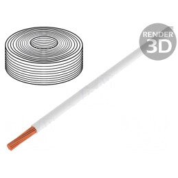 Cablu litat PVC alb 0,25mm2 50m 100V | Electronic-mag.ro | Componente Electronice