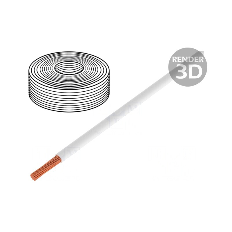 Cablu litat PVC alb 0,25mm2 50m 100V | Electronic-mag.ro | Componente Electronice Cablu litat PVC alb 0,25mm2 50m 100V | Electronic-mag.ro | Componente Electronice