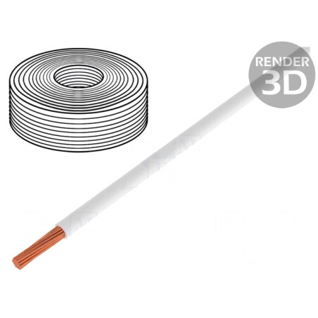 Cablu litat PVC alb 0,25mm2 50m 100V | Electronic-mag.ro | Componente Electronice